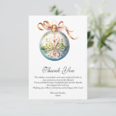 Kerst Bruiloft Shower Bedankkaart (Staand voorkant)