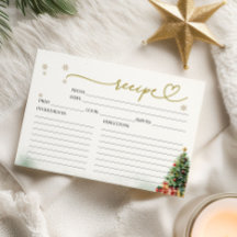 Kerst Bruiloft Shower Recept Kaarten