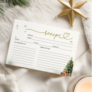 Kerst Bruiloft Shower Recept Kaarten