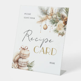 Kerst Bruiloft Shower Recept Verzoek Tafel Reclamebord Met Voetstuk