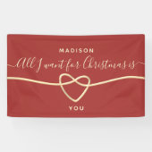 Kerst bruiloft voorstel spandoek (Horizontaal)