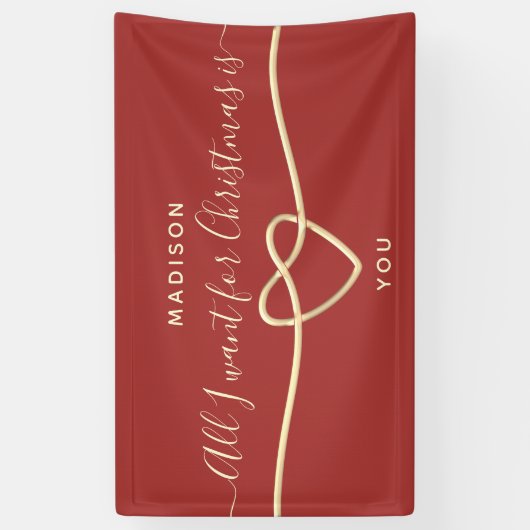 Kerst bruiloft voorstel spandoek (Verticaal)