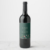 Kerst bruiloft wijn fles label etiket (Voorkant)