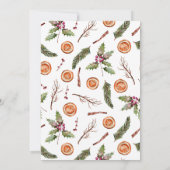 Kerst Bruiloft | Winter Botanisch Kaart (Achterkant)