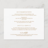 Kerst bruiloft winter elegante moderne details informatiekaartje (Achterkant)