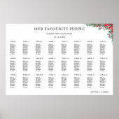 Kerst bruiloft Zitting Grafiek Sjabloon Poster (Voorkant)