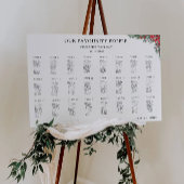 Kerst bruiloft Zitting Grafiek Sjabloon Poster