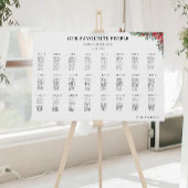 Kerst bruiloft Zitting Grafiek Sjabloon Poster