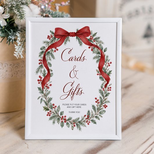 Kerst Bruilofts Bruiloftkaarten & Cadeaus Poster