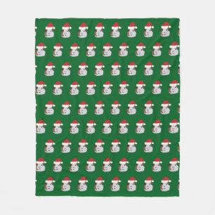 Kerst bruin en wit cavia fleece deken