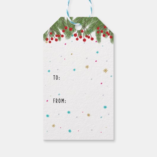 Kerst Bruin Kat Grappig Cadeaulabel (Achterkant)