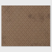 Kerst Bruin Print XMAS Stof Wrapping Papier (Vlak)