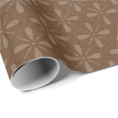 Kerst Bruin Print XMAS Stof Wrapping Papier (Rol Hoek)