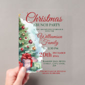 Kerst brunchfeest acryl uitnodigingen (Insitu (Draagbaar))