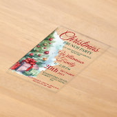 Kerst brunchfeest acryl uitnodigingen (Laagn)