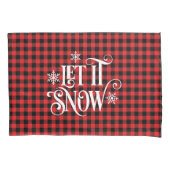 Kerst Buffalo Plaid Kussenhoes Paar (Voorkant-Links)
