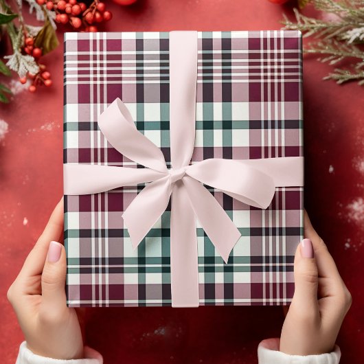 Kerst Buffel Patroon Eenvoudige Strepen Cadeaupapier