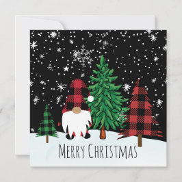 Kerst Buffel Print Gnome Kerst Kaart