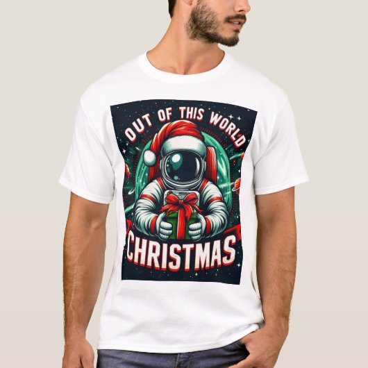 Kerst buiten deze wereld - Astronaut Holiday T- T-shirt (Voorkant)