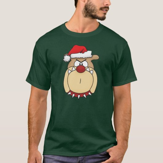 Kerst Bulldog Hoodie Sweatshirt (Voorkant)
