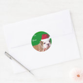 Kerst bulldog puppy cadeau labels (Envelop)