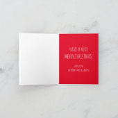 Kerst Bunny Angel, gepersonaliseerde kerst Kaart (Binnen)