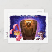 KERST BUNNY CATS door Jeff Willis Art Feestdagenkaart (Voorkant / Achterkant)