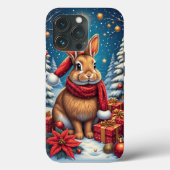 Kerst Bunny Konijn iPhone / iPad case (Achterkant)