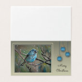 Kerst Bunting - Blauw Kaart (Buitenkant ongevouwen)