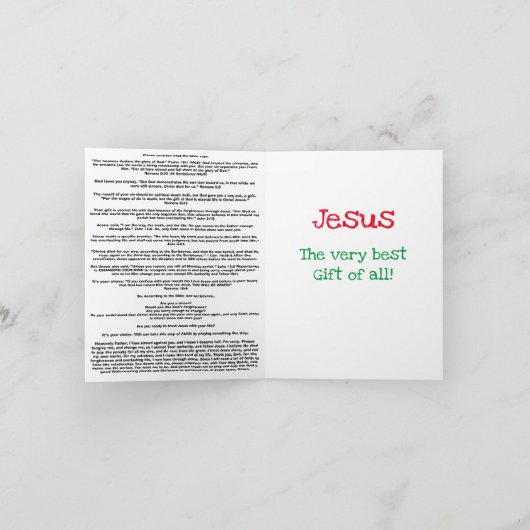 Kerst Burnout Gospel Kerstmis Feestdagen Kaart (Binnen)