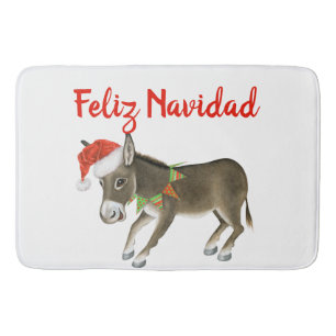 Kerst Burro Feliz Navidad Aanpasbaar Badmat