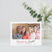 Kerst Business Team Foto Vrolijk en helder Feestdagenkaart (Staand voorkant)