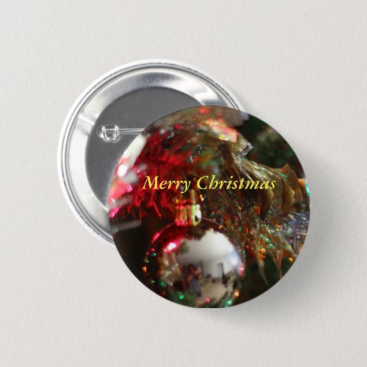 kerst butten ronde button 5,7 cm (Voorkant /achterkant)