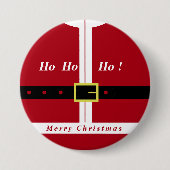 Kerst Button Gift met Funny Santa Design (Voorkant)