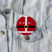 Kerst Button Gift met Funny Santa Design (In situ)