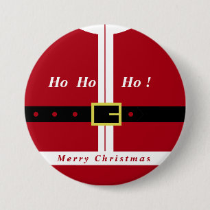 Kerst Button Gift met Funny Santa Design