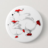 Kerst Button Gift met Happy Beren Familie (Voorkant)
