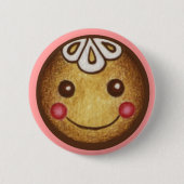 Kerst Button Gingerbread Boy Girl (Voorkant)