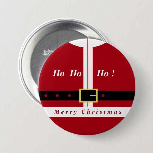 Kerst Button Grappig Kerstman Cadeau (Voorkant /achterkant)