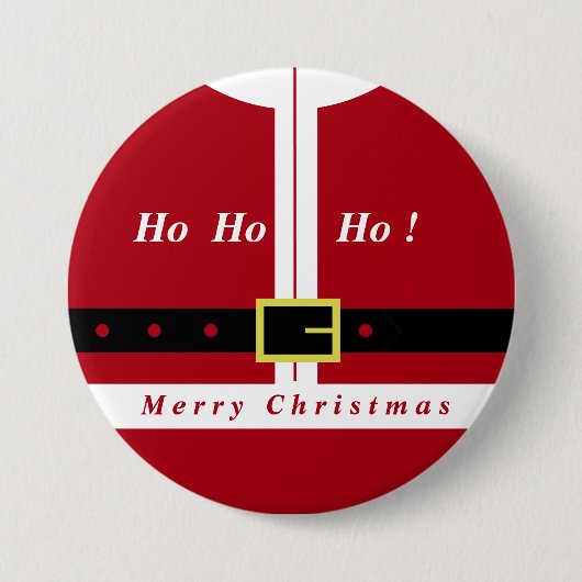 Kerst Button Grappig Kerstman Cadeau (Voorkant)
