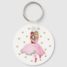 Kerst Button sleutelhanger Licht Haar Notenkraker