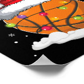 Kerst Bysketbyll Rendier Fun Kerstman Hoed Xmas K Poster (Hoek)