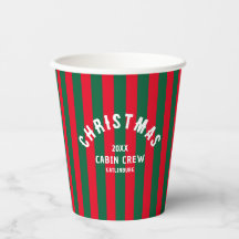 Kerst Cabin Crew Custom Red Green Stripe