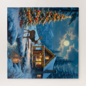 Kerst Cabin Puzzel Legpuzzel (Horizontaal)
