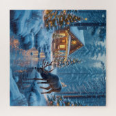 Kerst Cabin Puzzel Legpuzzel (Horizontaal)