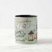 Kerst Cabine Koffie Gnome Meisje Mok (Midden)