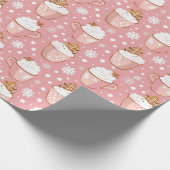 Kerst Cacao Cups & Gingerbread Cookies Cadeaupapier (Hoek)