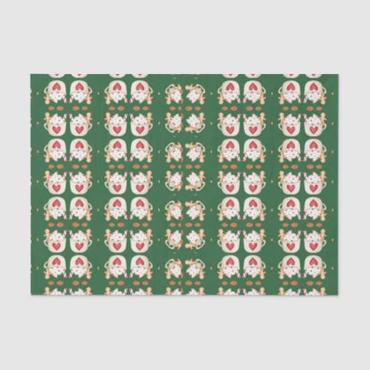 Kerst Cacao Geometrisch abstract ontwerp Tissuepapier (Voorkant)