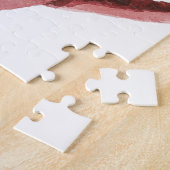 Kerst Cacao Goud Roze Munt Warm Wishes Legpuzzel (Zijkant)