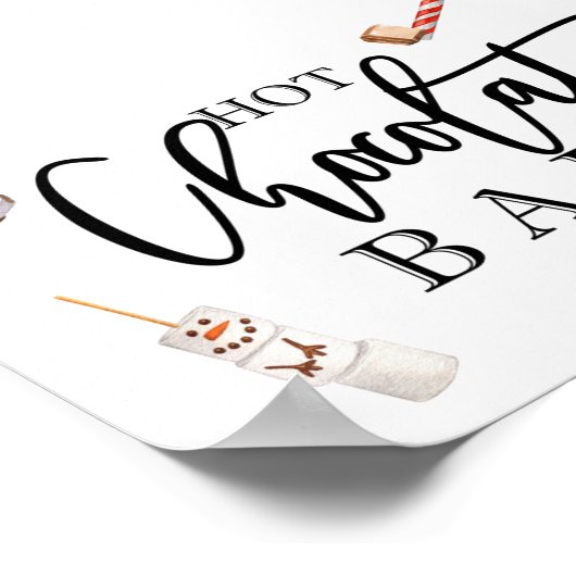 Kerst-cacao met warme chocolade poster (Hoek)